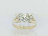 14k Yellow Gold Round Cut 40pt Diamond Ring