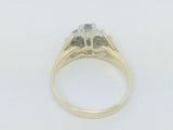 14k Yellow Gold Round Cut 40pt Diamond Ring