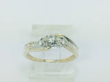 14k Yellow Gold Round Cut 10pt Diamond Heart Ring
