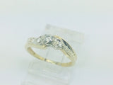 14k Yellow Gold Round Cut 10pt Diamond Heart Ring