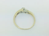 14k Yellow Gold Round Cut 10pt Diamond Heart Ring