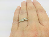 14k Yellow Gold Round Cut 10pt Diamond Heart Ring