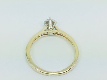 14k Yellow Gold Round Cut 3pt Diamond Ring