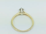 14k Yellow Gold Round Cut 3pt Diamond Ring