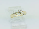 14k Yellow Gold Round Cut 7pt Solitaire Diamond Ring