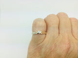 10k Yellow Gold Round Cut 8pt Solitaire Diamond Ring