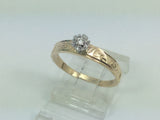 10k Yellow Gold Round Cut 3pt Solitaire Diamond Ring