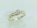 10k Yellow Gold Round Cut 3pt Solitaire Diamond Ring