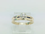 14k Yellow Gold Round Cut 4pt Solitaire Diamond Ring