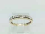 10k Yellow Gold Round Cut 12pt Diamond Row Set Ring