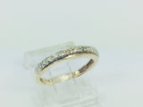 10k Yellow Gold Round Cut 12pt Diamond Row Set Ring