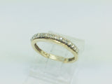 10k Yellow Gold Round Cut 12pt Diamond Row Set Ring