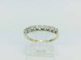 18k Yellow Gold Round Cut 16pt Diamond Row Set Ring