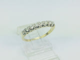 18k Yellow Gold Round Cut 16pt Diamond Row Set Ring