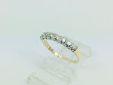 18k Yellow Gold Round Cut 16pt Diamond Row Set Ring