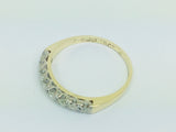 18k Yellow Gold Round Cut 16pt Diamond Row Set Ring