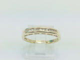 10k Yellow Gold Round Cut 11pt Diamond Channel Set Ring