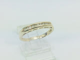 10k Yellow Gold Round Cut 11pt Diamond Channel Set Ring