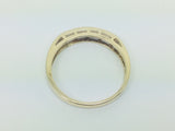 10k Yellow Gold Round Cut 11pt Diamond Channel Set Ring