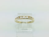 14k Yellow Gold Round Cut 14pt Diamond Channel Set Ring
