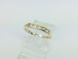 14k Yellow Gold Round Cut 14pt Diamond Channel Set Ring