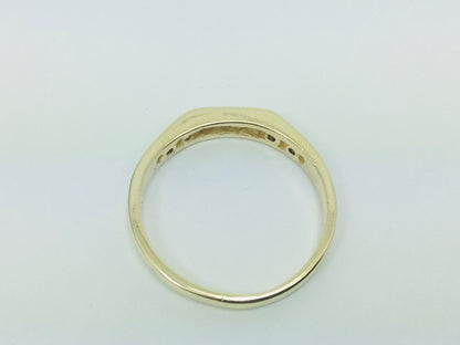 14k Yellow Gold Round Cut 0.14ct Diamond Channel Set Ring