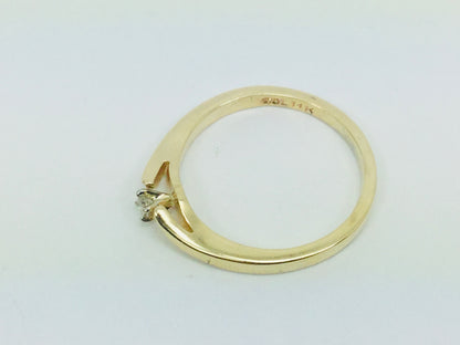 14k Yellow Gold Round Cut 4pt Diamond Solitaire Ring