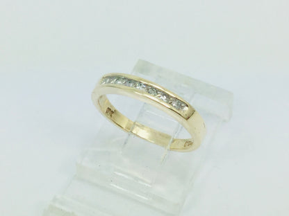 10k Yellow Gold Round Cut 7pt Diamond Channel Set Ring
