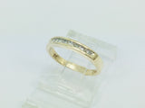 10k Yellow Gold Round Cut 7pt Diamond Channel Set Ring