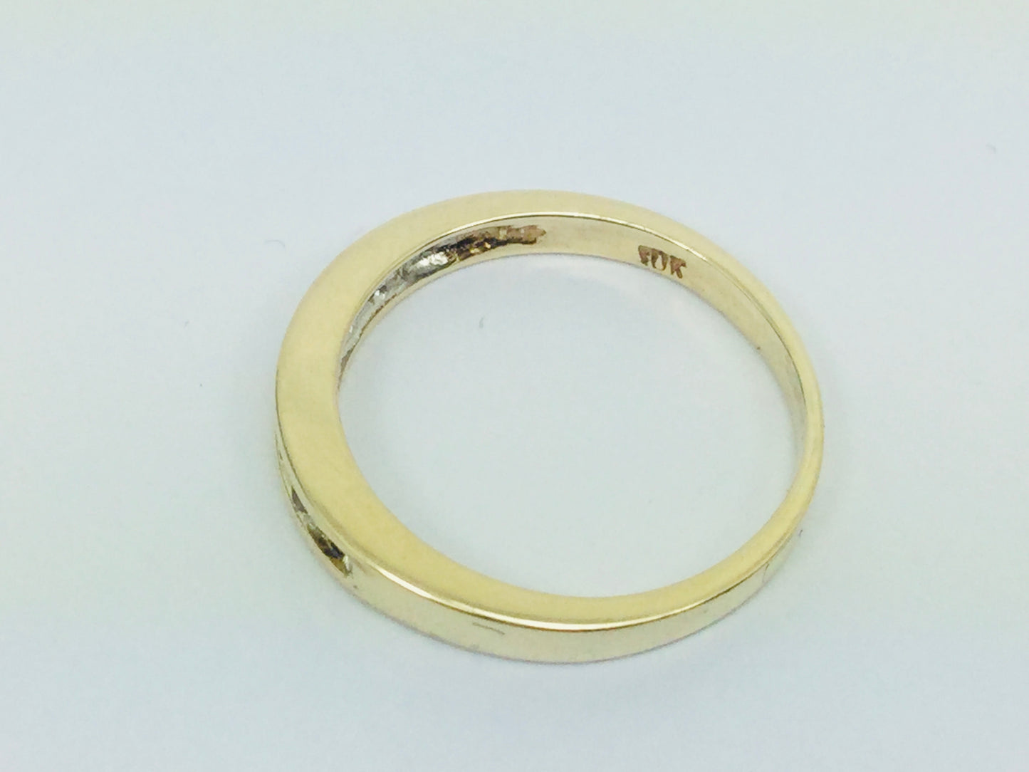 10k Yellow Gold Round Cut 7pt Diamond Channel Set Ring
