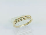 10k Yellow Gold Round Cut 11pt Diamond Channel Set Ring