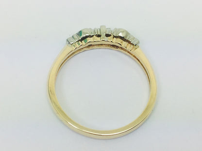 14k Yellow Gold Round Cut Diamond Heart Ring