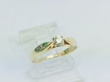 10k Yellow Gold Round Cut 15pt Solitaire Diamond Ring