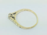 10k Yellow Gold Round Cut 10pt Diamond Solitaire Ring