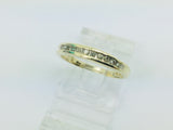 10k Yellow Gold Round Cut 16pt Diamond Channel Set Ring