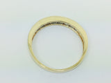 14k Yellow Gold Round Cut 8pt Diamond Row Set Ring