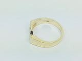 10k Yellow Gold Letter 'GM' Initial Identification Ring