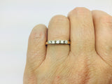 14k Yellow Gold Round Cut 20pt Row Set Diamond Ring