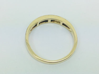 14k Yellow Gold Round Cut 30pt Channel Set Diamond Ring
