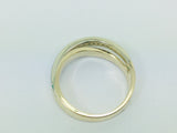 10k Yellow & White Gold Round Cut 13pt Channel Set Diamond Ring