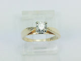 14k Yellow Gold Round Cut 1/4ct (25pt) Diamond Solitaire Ring