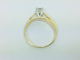 14k Yellow Gold Round Cut 1/4ct (25pt) Diamond Solitaire Ring