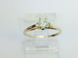 14k Yellow Gold Round Cut 30pt Diamond Solitaire Ring