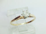 14k Yellow Gold Round Cut 30pt Diamond Solitaire Ring