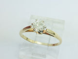 14k Yellow Gold Round Cut 30pt Diamond Solitaire Ring