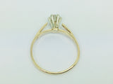 14k Yellow Gold Round Cut 30pt Diamond Solitaire Ring