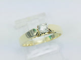 14k Yellow Gold Round Cut 17pt Diamond Solitaire Ring