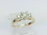 14k Yellow Gold Round Cut 25pt Diamond Trinity Ring