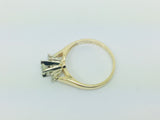 14k Yellow Gold Round Cut 25pt Diamond Trinity Ring