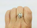 14k Yellow Gold Round Cut 1/3ct (33pt) Diamond Cluster Ring